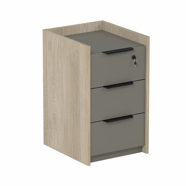 Тумба подкатная с ящиками Алсав MAGNETIC 15ТПЯ.604 (400х460х670) okwood/terra