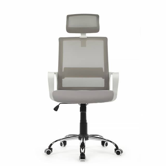 Кресло Riva Chair Mint RCH 1029HW Белый пластик/Серый