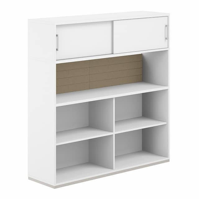 Стеллаж-комбо 1638 односторонний Norden Allegro AG.253.110.653.BG с антресолью и экраном тканевым низким