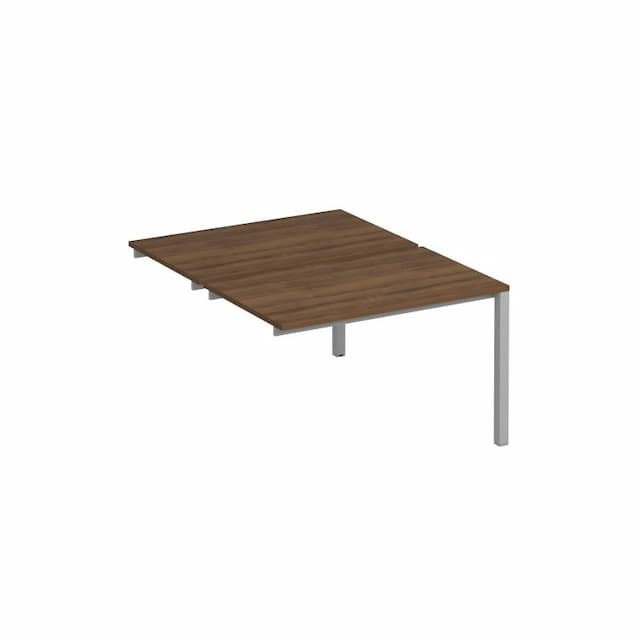 Секция стола рабочей станции на металлокаркасе Юнитекс Комфорт КФ (2х120) К.С1 1144-1 ОФ французский орех / серый