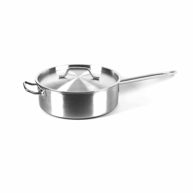 Сотейник с тройным дном Gastrotop 260х150мм объем 7,95 л с 1 ручкой и ушком,арт.101618