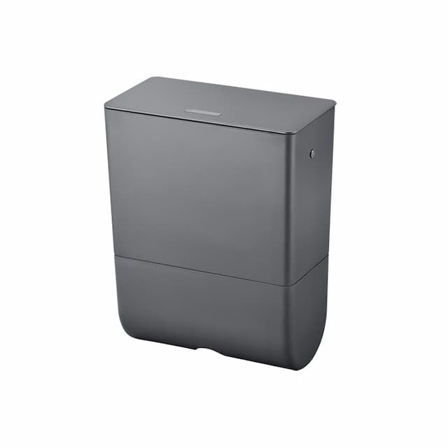 Ведро для мусора, держатель б/полотенец, Foodatlas JAH-543, 6л (серый)